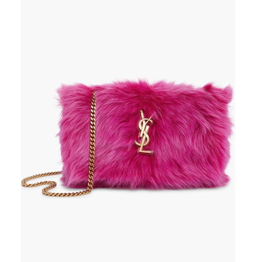 🖤SOLD🖤 Saint Laurent KATE SML REV FUR SHLDR MAGENTA NWT Beautiful 💓